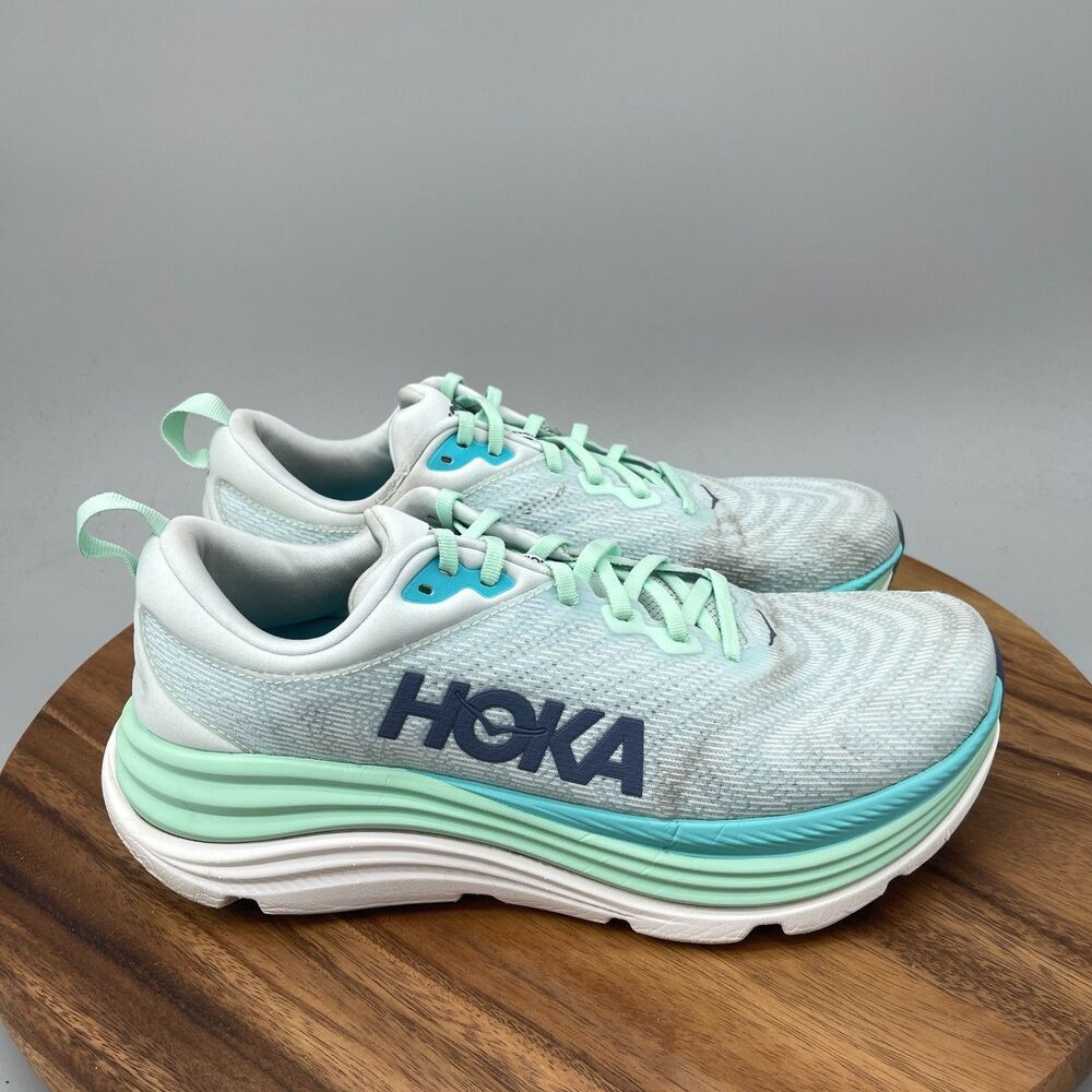 Hoka One One Gaviota 5 Wide Shoes Womens Size 12 B Blue Running Comfort Walking